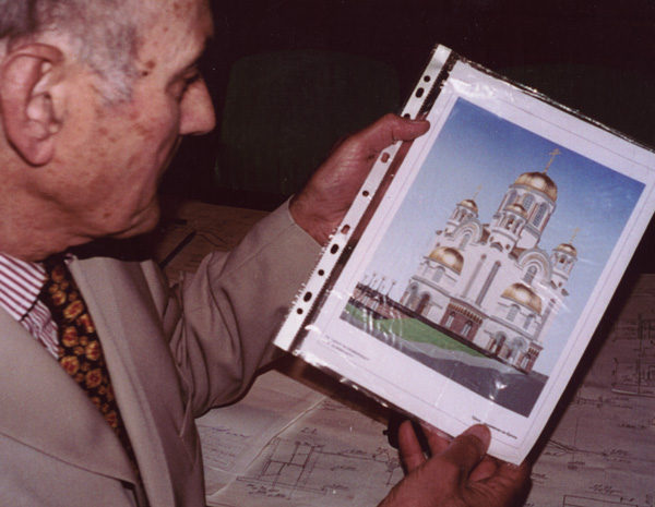 Showing illustration of the future Cathedral